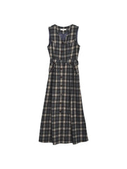 Azaria V-Neck Plaid Dress