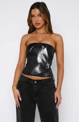 I'll Be Alright Strapless Bustier Midnight Twist