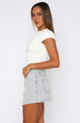 Best For Last Denim Mini Skirt Glacier Blue