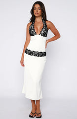 Laced In Love Midi Dress Cream