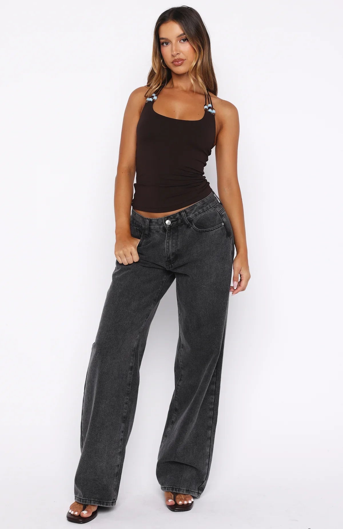She's Got You Halter Top Chocolate