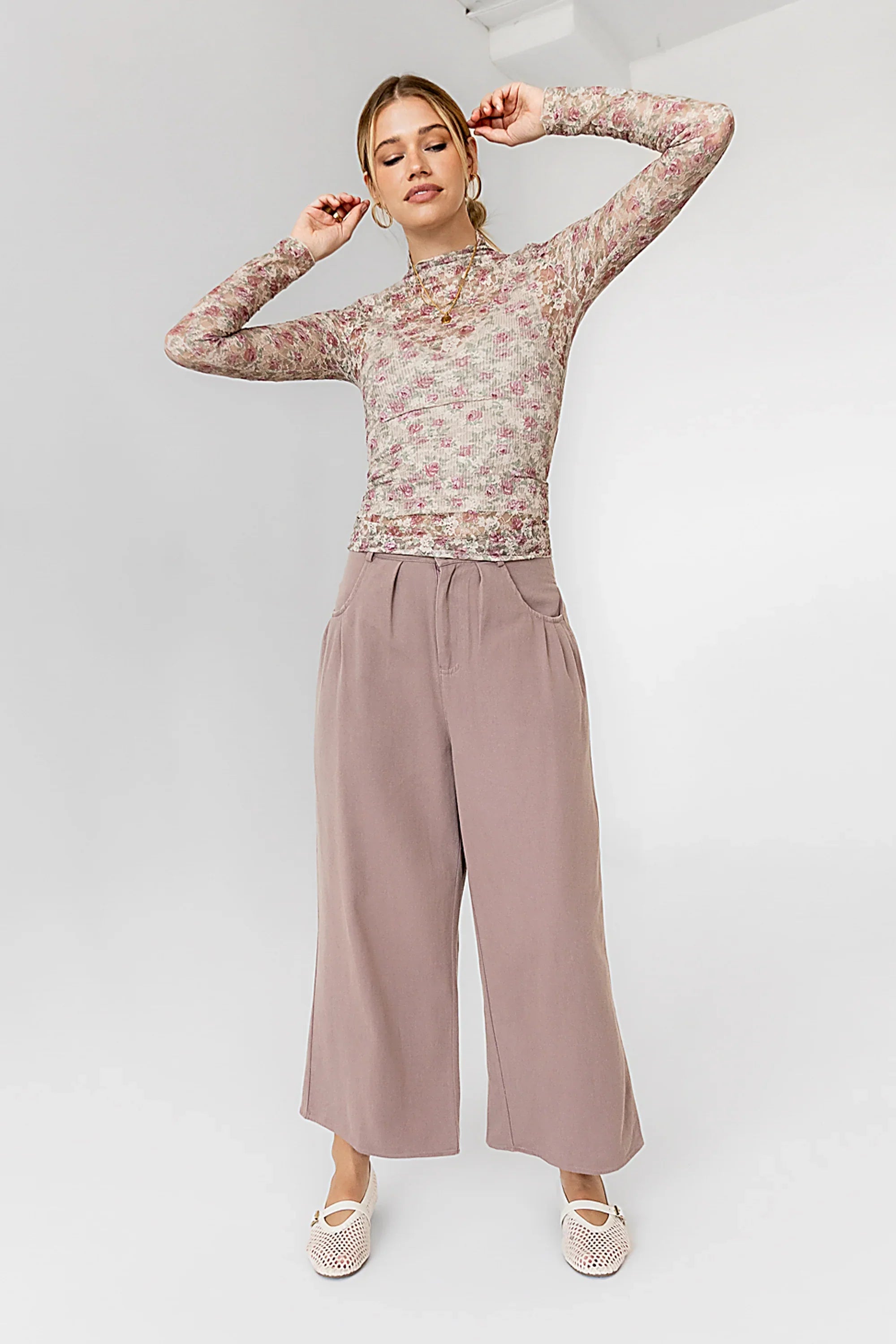 Renne Floral Lace Top