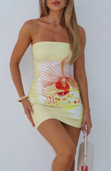Make Up My Mind Sequin Mini Dress Canary Orchid
