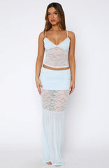 Not The One Maxi Skirt Blue