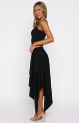 Free All Night Midi Skirt Black
