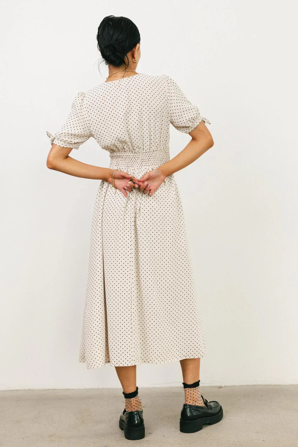 Janae Polka Dot Midi Dress